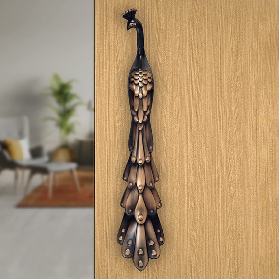 Premium Peacock Shape Door Handles in Brass | Custom Door Pulls