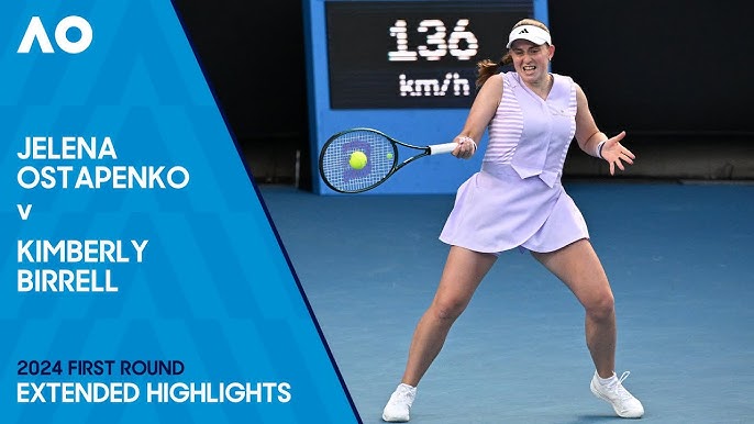 Ostapenko vs Birrell: Australian Open 2024 Round 1 Highlights and Results