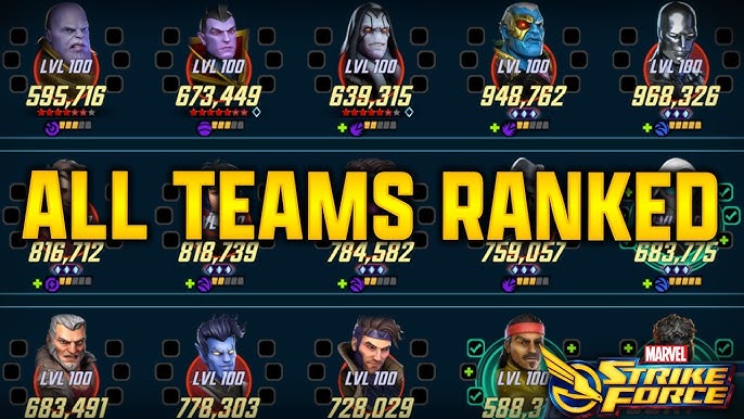 Top Marvel Strike Force Teams in 2024: Ultimate Tier List and Rankings