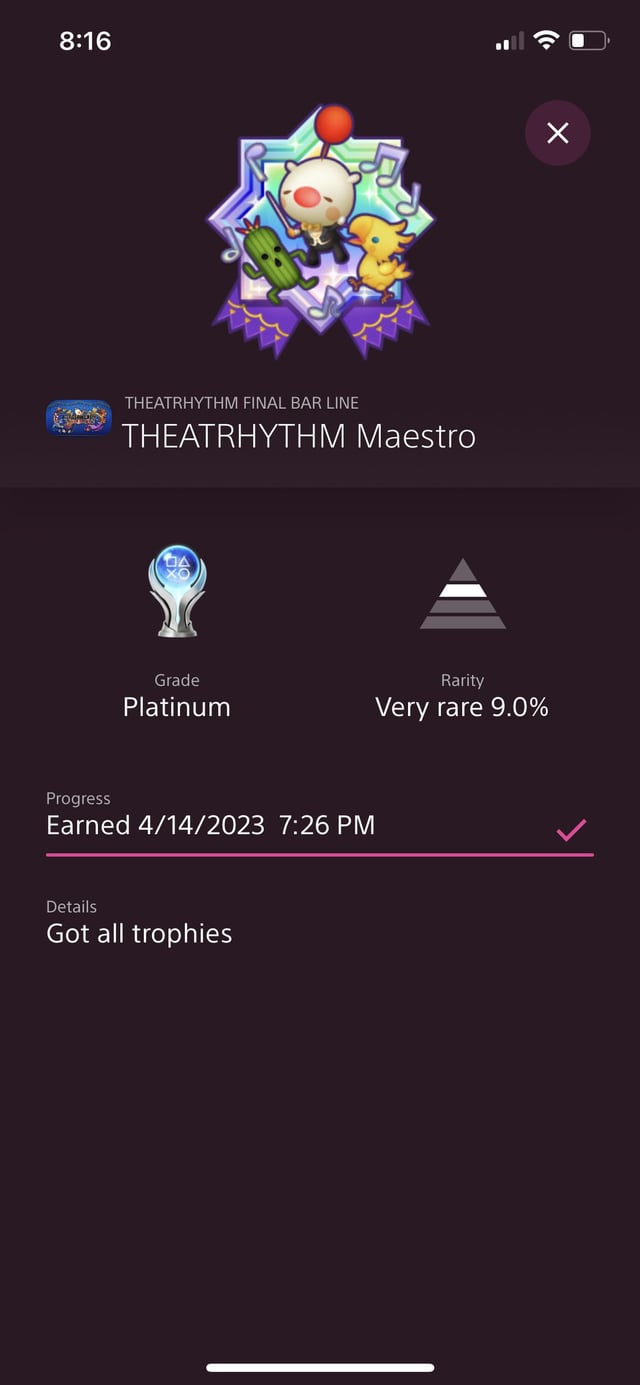 Easy Trophy Guide for Theatrhythm Final Bar Line on PS4