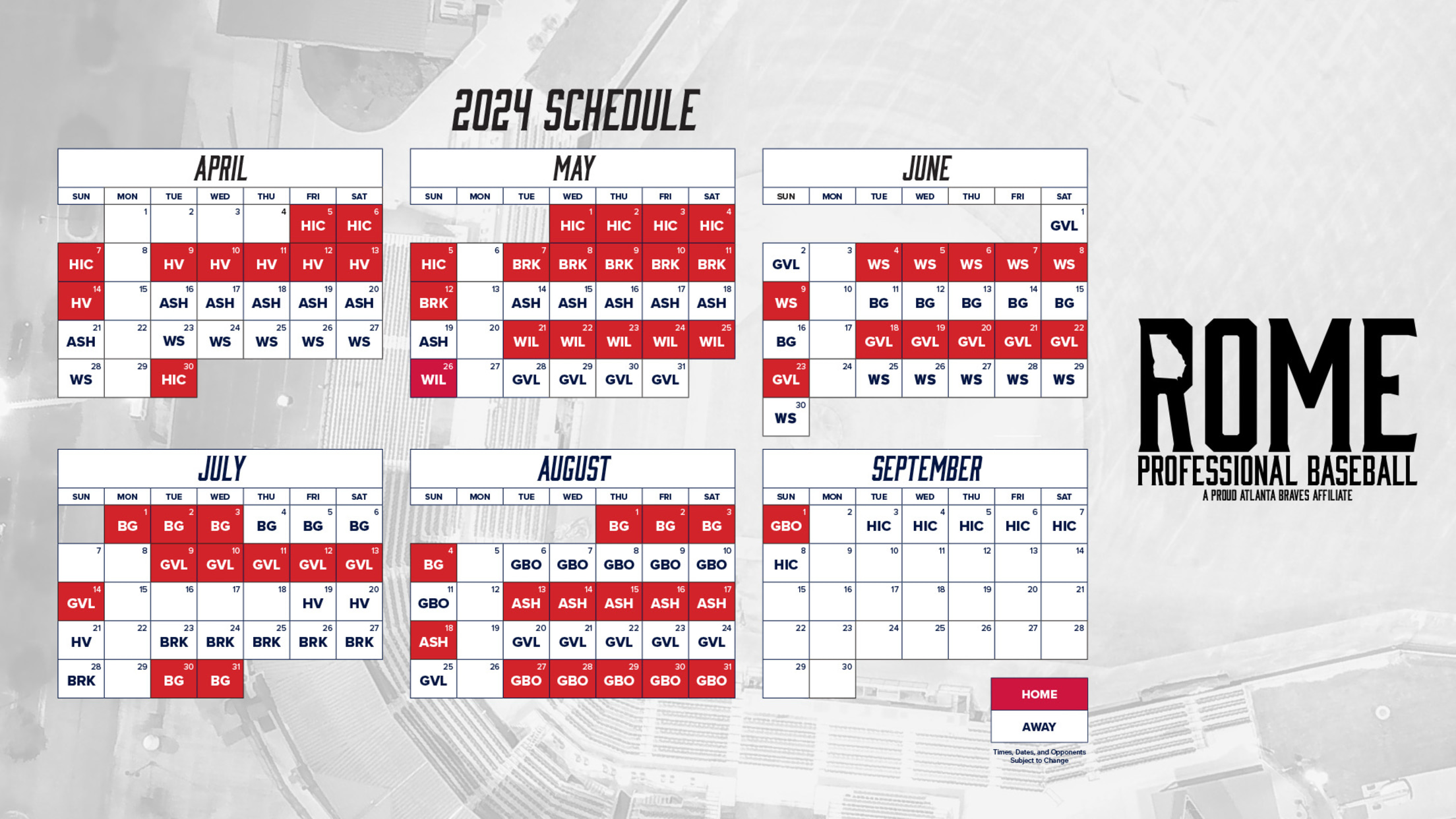 Rome Braves 2024 Schedule: Plan Your Baseball Season Today.