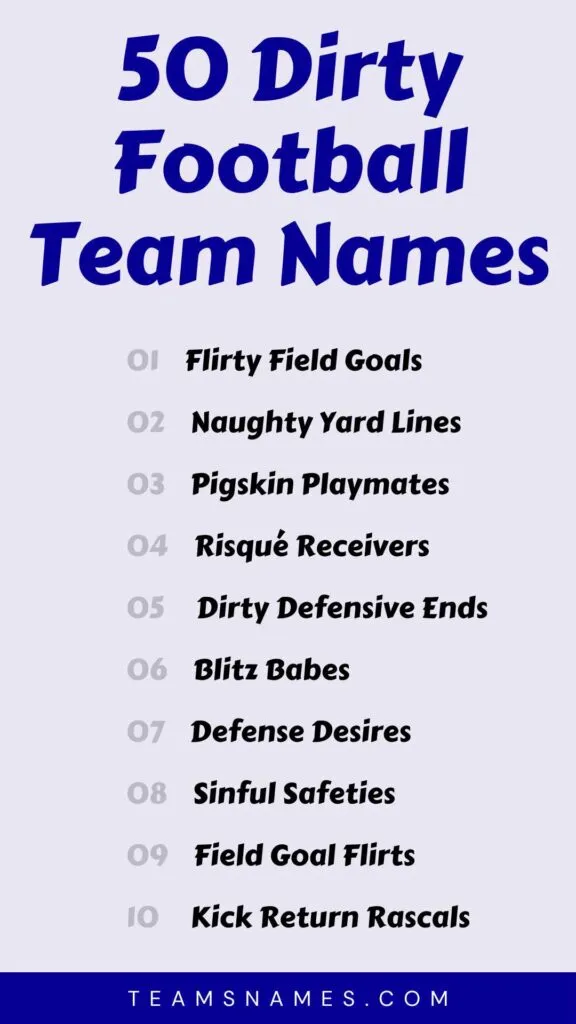 Best Dirty Fantasy Football Names 2023: Get Creative and Hilarious Picks