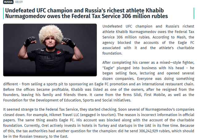 Is Khabib Avoiding Taxes? (Khabib Taxes Situation and What We Know)