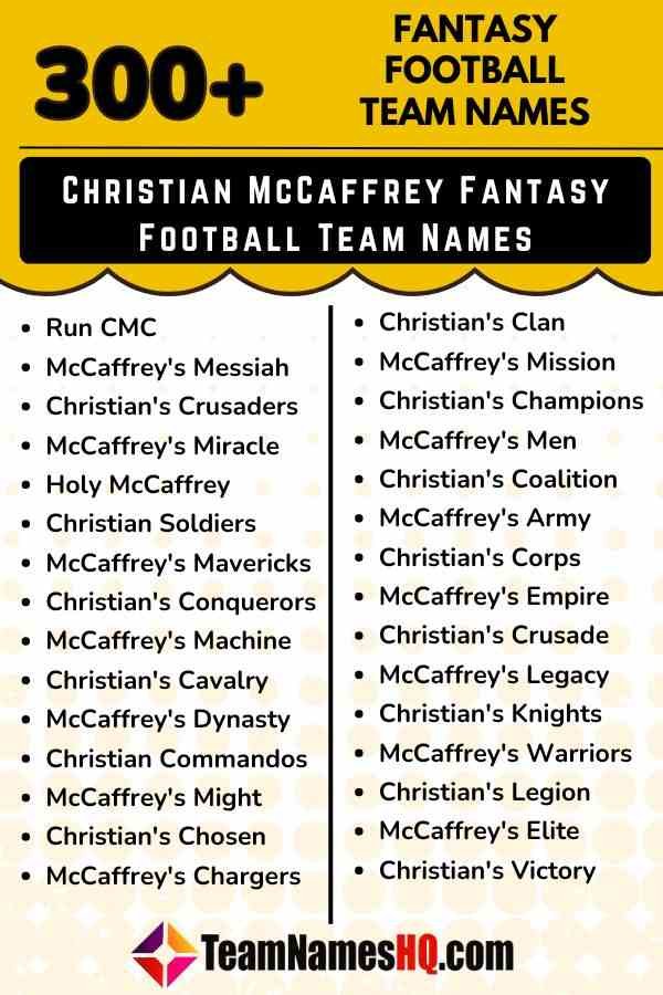 Best Christian Mccaffrey Fantasy Names, Here Are Some Hilarious Options for You