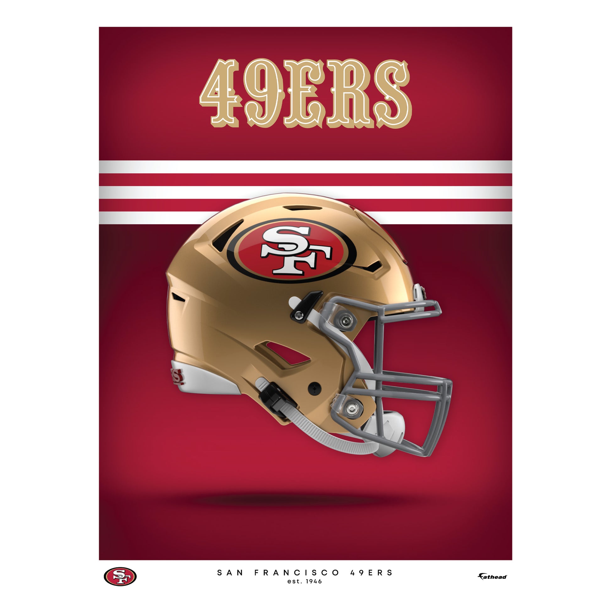 San Francisco 49ers Helmet Decals:  Easy Way to Show Your Team Pride