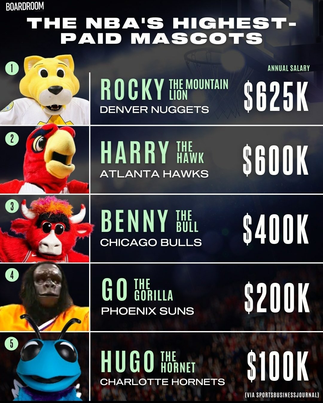 Whats the average NBA mascots pay? Comparing Rockys nuggets mascot salary!