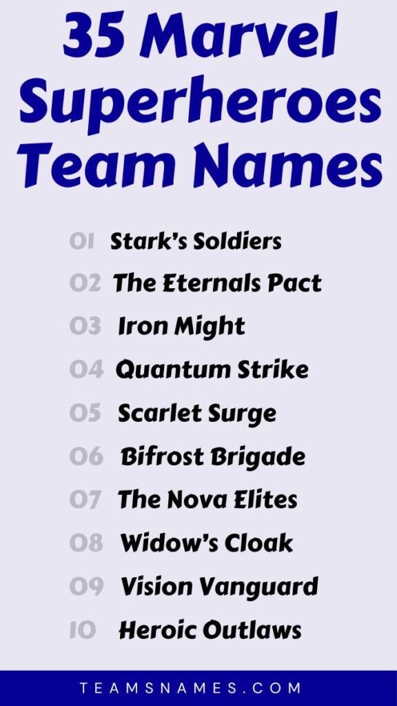 Creative Marvel Fantasy Football Names: Get Inspired for Your Team