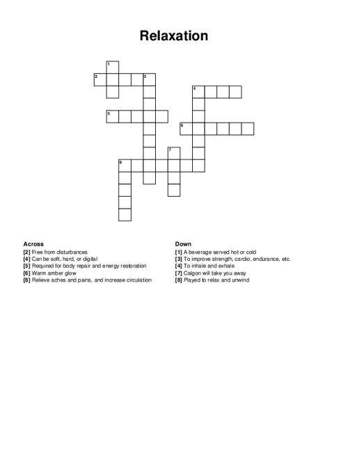 Crossword Massage:The Fun Way to Relieve, relax!