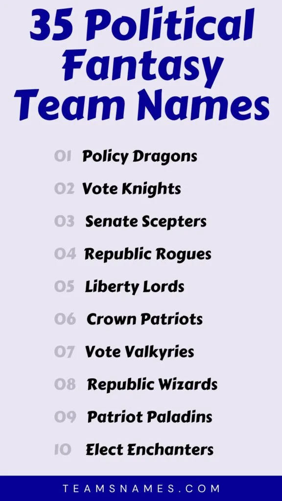 Political Fantasy Football Names: Funny & Clever Ideas for Your Team!