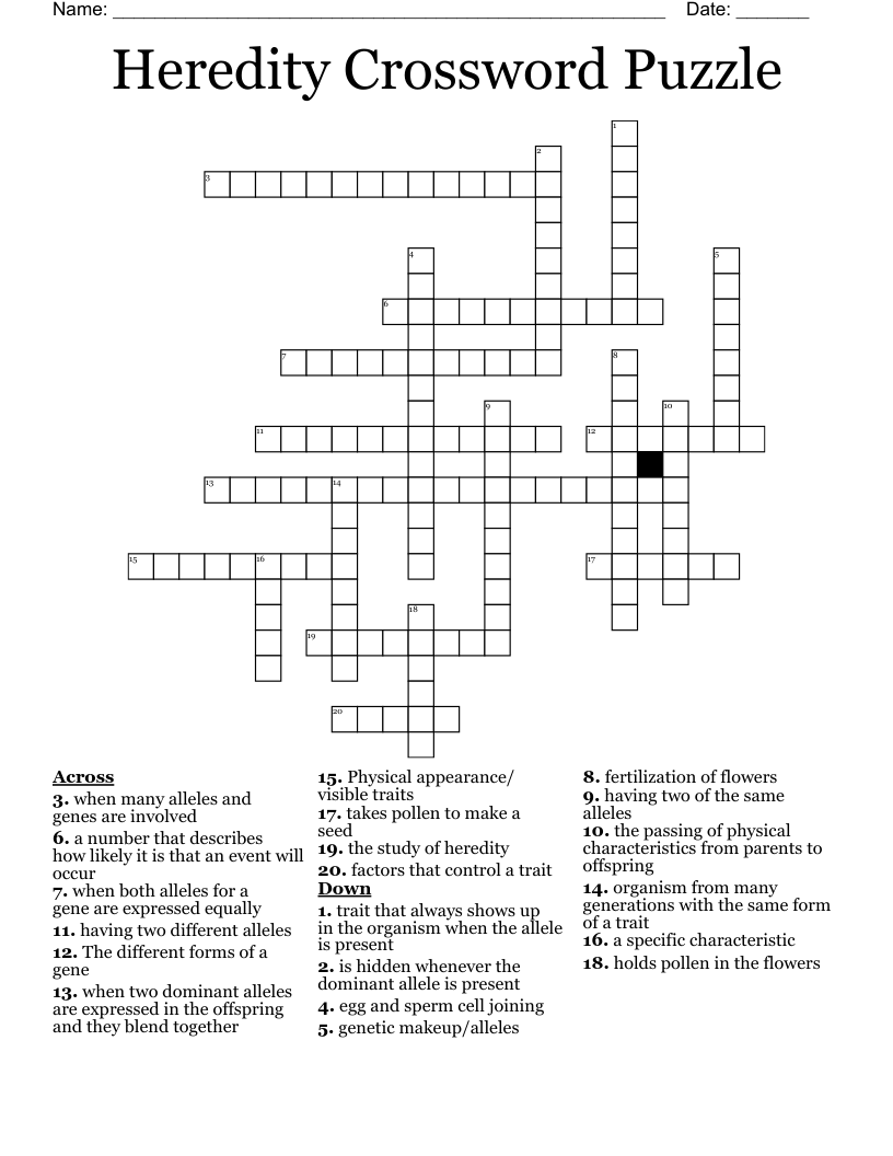 Heredity Crossword Help: Find Answers and Tips to Solve Tricky Genetics Puzzles fast.