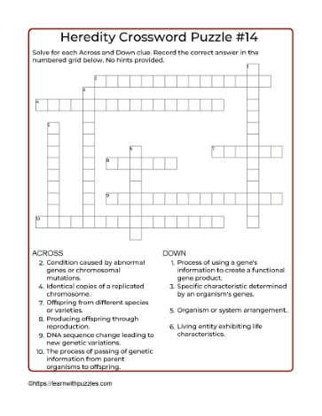 Heredity Crossword Help: Find Answers and Tips to Solve Tricky Genetics Puzzles fast.