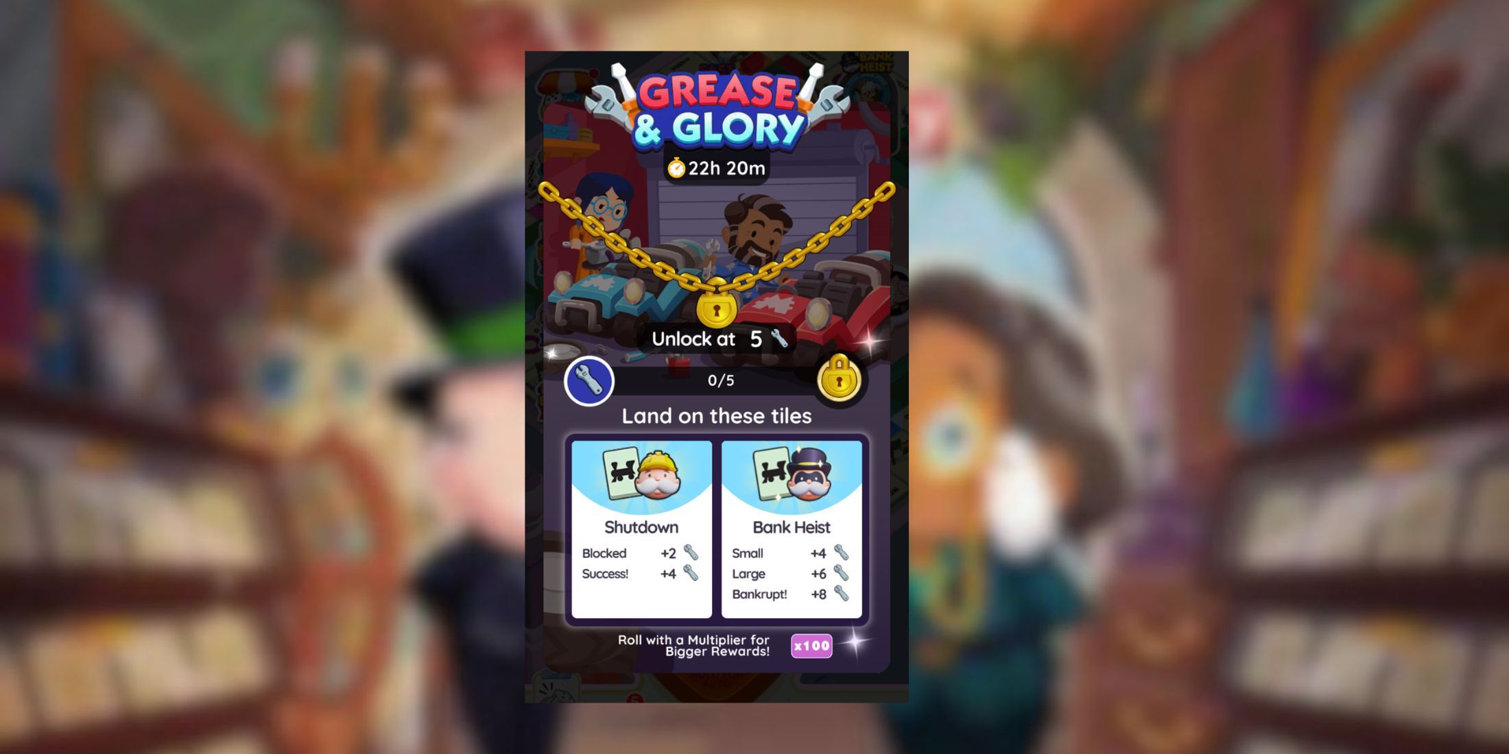 Grease and Glory Monopoly Go: All Event Details & Rewards!